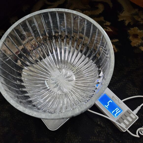 Mikasa Park Lane Heavy Crystal Fruit Salad Round Bowl Center Piece - Picture 10 of 10